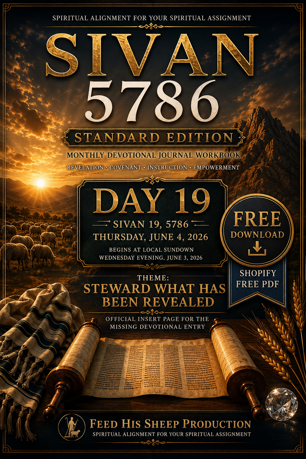 Day 19: SIVAN 19, 5786 (Begins at local sundown — — Thursday, June 4, 2026