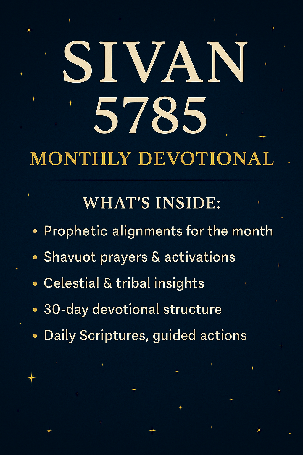 SIVAN 5785 Monthly Devotional (PDF Download)