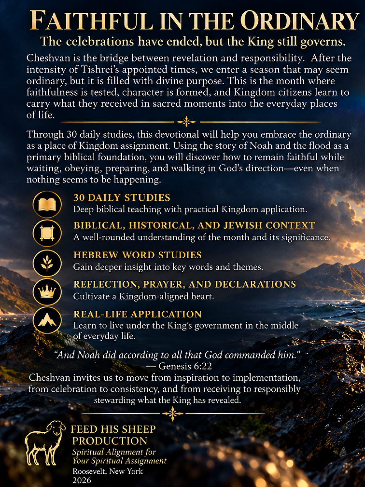 CHESHVAN 5787 — Faithful in the Ordinary | Digital Devotional